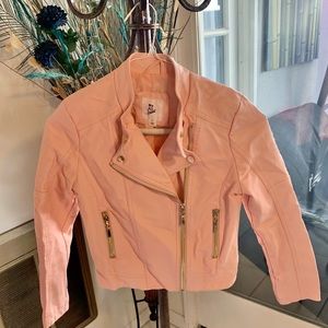 Art Class Faux Leather Pink Jacket Size M